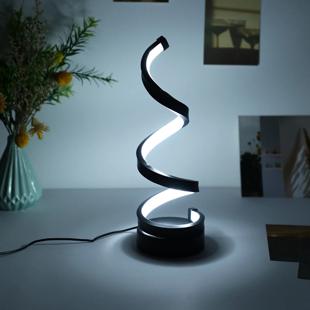 Led Spiral Decorative Table Lamp