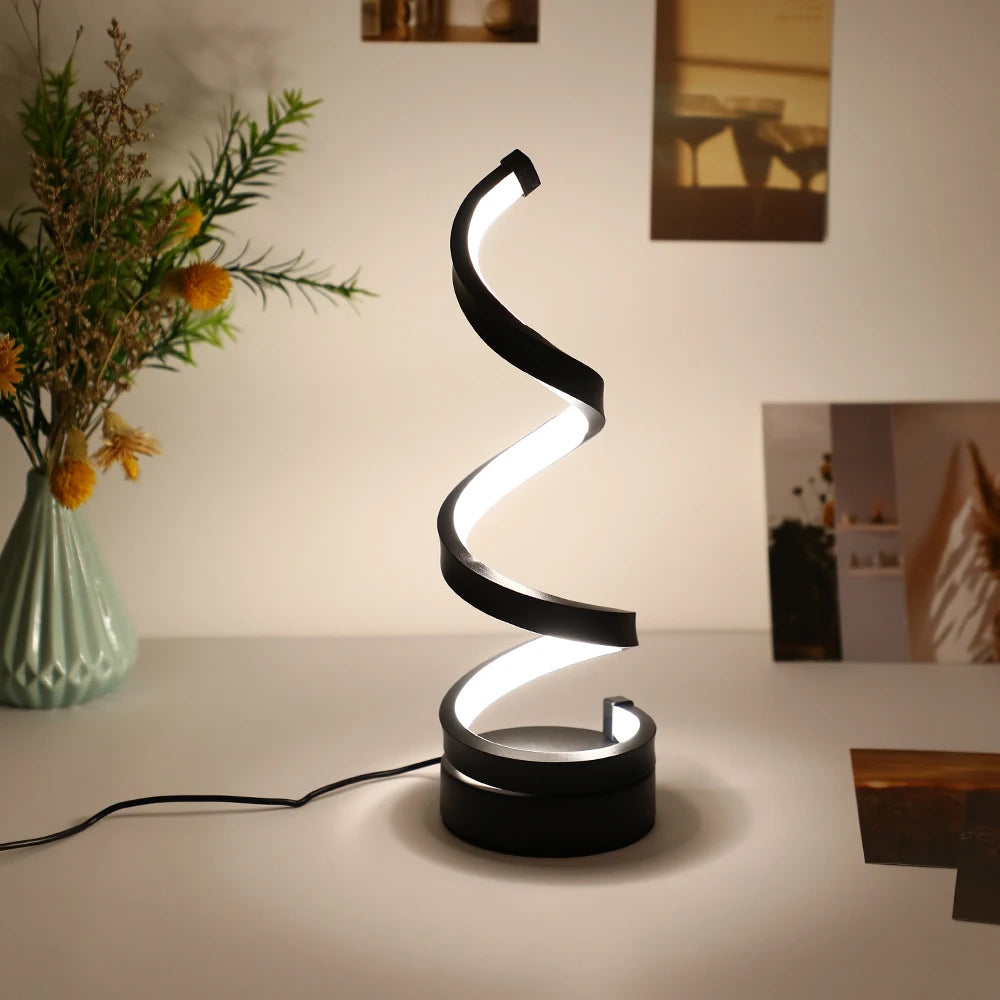 Led Spiral Decorative Table Lamp