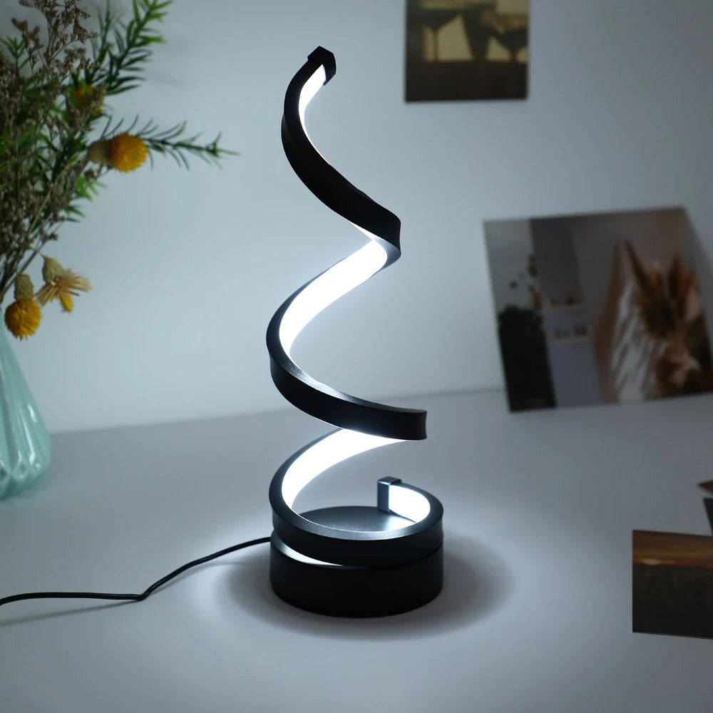 Led Spiral Decorative Table Lamp