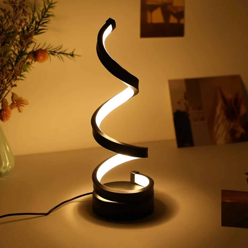 Led Spiral Decorative Table Lamp