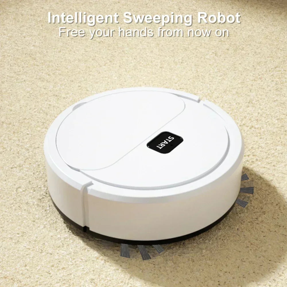 Compact 3-in-1 Sweeping Robot – Vacuum, Sweep, and Mop Cleaner