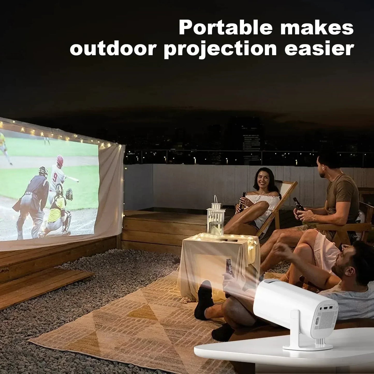 Compact Portable Projector – Home & Outdoor Cinema