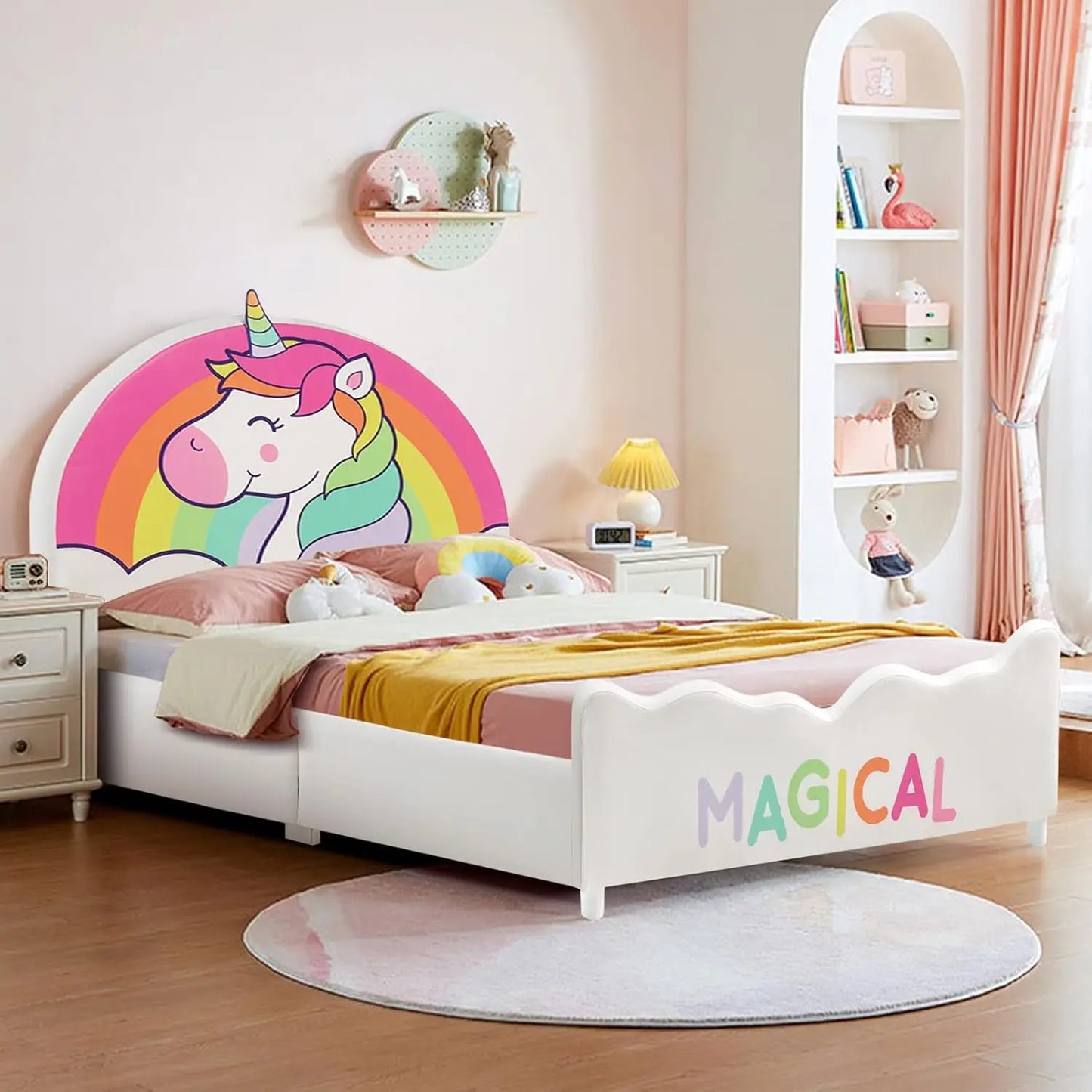 WhimsyDream Cartoon Upholstered Twin Bed