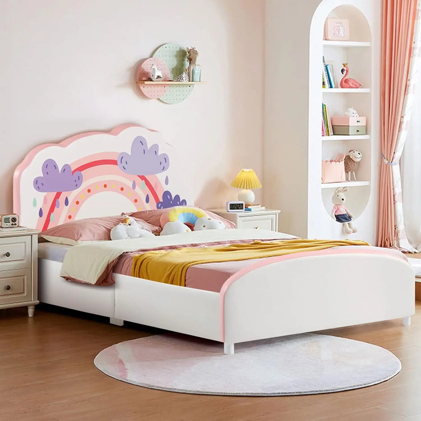 WhimsyDream Cartoon Upholstered Twin Bed