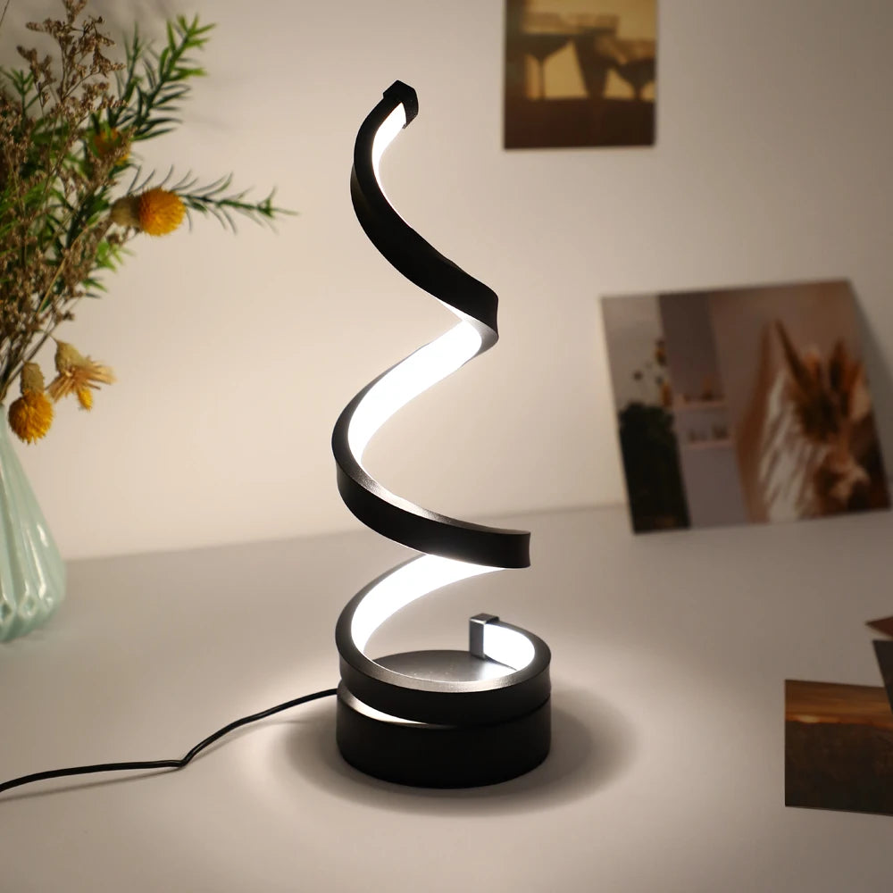 Led Spiral Decorative Table Lamp