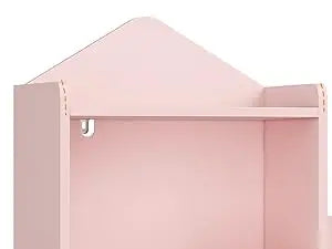 Pink Kids Bookshelf with Reading Nook & Storage